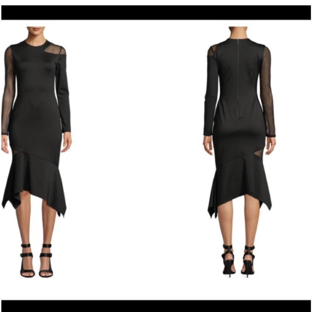 NWT- Alice + Olivia "Kaine" cocktail dress with mesh inserts. Size 2